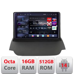 Navigatie Ford Ecosport 2013-2016 Edotec Kit-232 8 core QLED 2K 16+512GB 360 Android Waze USB Navigatie Internet Youtube Radio