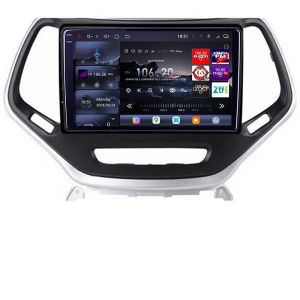 Navigatie Jeep Cherokee 2014-2019 Edotec Kit-248 8 core QLED 2K 16+512GB 360 Android Waze USB Navigatie Internet Youtube Radio