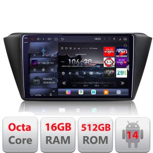 Navigatie Skoda Fabia 2015- Edotec Kit-541 8 core QLED 2K 16+512GB 360 Android Waze USB Navigatie Internet Youtube Radio