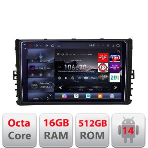 Navigáció Toyota Auris Corolla 2017-2018 Edotec Kit-auris-2017 8 magos QLED 2K 12+256GB 360 Android Waze USB Internet Navigáció Youtube Rádió