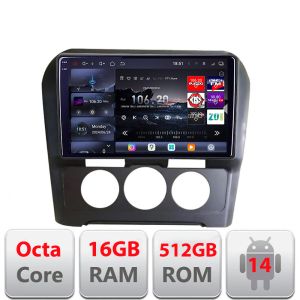 Navigatie Citroen C4 cu clima manuala 2015-2018 Edotec Kit-C4-AC 8 core QLED 2K 16+512GB 360 Android Waze USB Navigatie Internet Youtube Radio