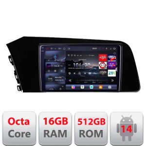 Navigatie Hyundai Elantra 2021- Edotec Kit-elantra2021 8 core QLED 2K 16+512GB 360 Android Waze USB Navigatie Internet Youtube Radio