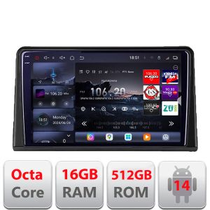 Navigatie Renault Express 2020+ Android radio gps internet 8 core QLED 2K 16+512GB 360 Edotec