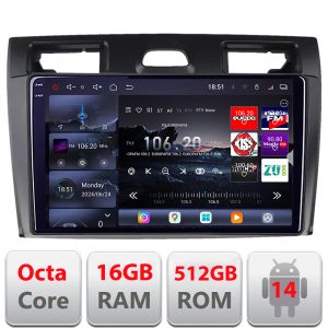 Navigatie Ford Fiesta MK5 2002-2008 Android radio gps internet 8 core QLED 2K 16+512GB 360 Edotec