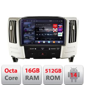 Navigatie Lexus RX300 2003-2008 Android radio gps internet 8 core QLED 2K 16+512GB 360 Edotec