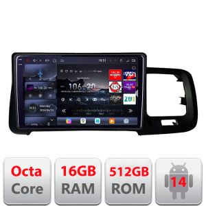 Navigatie Volvo S60 2014-2018 cu sistem Sensus Connect Edotec Kit-s60-14 8 core QLED 2K 16+512GB 360 Android Waze USB Navigatie Internet Youtube R