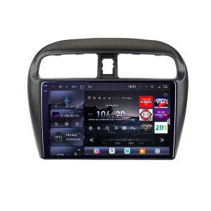 Navigáció Mitsubishi Space Star Mirage Attrage 2012- 8 magos QLED 2K 12+256GB 360 Android Waze USB Internet Navigáció Youtube Rádió Edotec