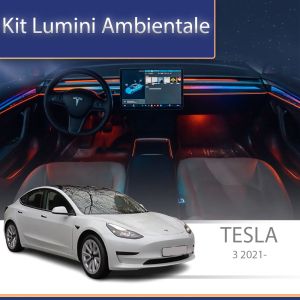 Lumini ambientale Tesla Model 3 2021 trimuri control telefon