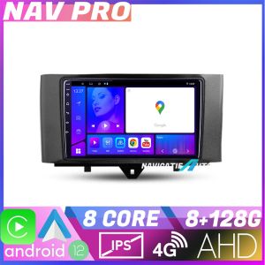 Navigatie Smart For Two 2010 2015 KIT Smart10 EDOTEC-LITE Android Ecran 720P Octa Core 8 128 Carplay