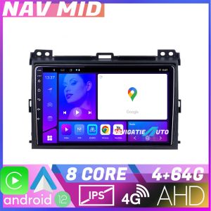 Navigáció Toyota Prado 2007 KIT 456 EDOTEC-LITE Android képernyő 720P Octa Core 4 64 Carplay