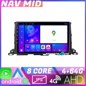 Navigáció Toyota Highlander 2013 2018 EDOTEC-LITE Android képernyő 720P Octa Core 4 64 bites Carplay