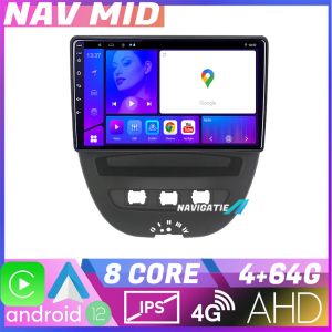 Navigatie Citroen C1 Peugeot 107 Toyota Aygo 2005 2014 EDOTEC-LITE Android Ecran 720P Octa Core 4 64 Carplay v2