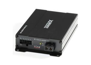 DSP audiorendszerrel ellátott erősítő X-100.5 DSP-BT, 9 csatornás, 5 erősítővel, 4x140 és 1x30 watt rms teljesítménnyel, 2 vagy 4 ohmos BT D osztályú, kis méretben