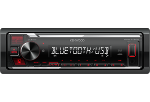 KENWOOD KMM-BT209 USB és Bluetooth rádió, piros színben