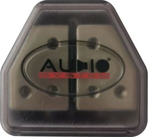 Kiváló minőségű táp-/földelosztó Audio System Z-DBG1-2 plusz-föld bemenet 1x10 - 25 mm2, plusz-föld kimenet 2x10 - 25 mm2