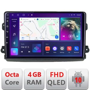 Navigatie Fiat Ducato 2021- dedicata Android QLED octa core 4+64 4G DSP FHD carplay android auto radio gps internet Android KIT-ducato2024+EDT-E309v3