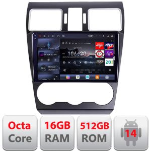 Navigatie Subaru Forester XV Qled 2K Octa Core 16+512GB LTE 4G DSP Wifi 5Ghz android auto carplay radio gps internet kit-062-2019+EDT-E809-2K