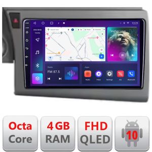 Navigatie Audi A6 C6 2004-2010 dedicata Android QLED octa core 4+64 4G DSP FHD carplay android auto radio gps internet Android kit-a6-c6+EDT-E309v3