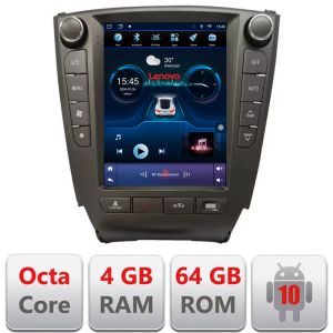Navigatie Lexus IS 2005-2012 Lenovo Tesla Qled 9.7" Octacore 4Gb RAM 64Gb Hdd 4G DSP Carplay Android Auto 360 camere Bluetooth