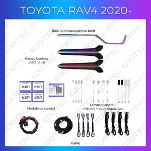 Lumini ambientale Toyota Rav4 2020-2021 set complet control telefon sau sistem original