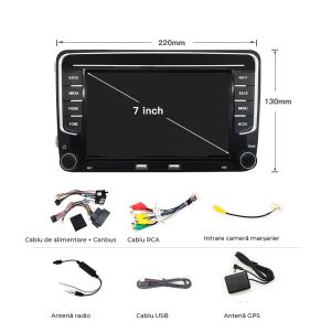 Navigație Volkswagen Seat Skoda Golf Caddy Passat B6 B7 Polo, 7 inci, 2003 - 2017