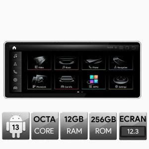 Navigatie Audi Q5 MMI3G 2009-2014, Android, Octa Core, 12+256, 12.3", Qled 2K 2400x900, Qualcomm 680