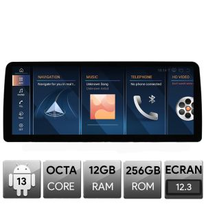 Navigatie dedicata Edotec BMW Seria 6 F06 masini cu NBT, Android, Octa Core, 12+256, 12.3", Qled 2K 2400x900, Qualcomm 680
