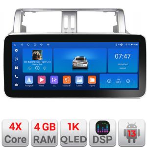 Navigatie Toyota Landcruiser J150 Prado 2014-2017 K-065 Edotec 4+64 12.3 inch Incell 1K android Wifi 5Ghz gps internet et GPS W
