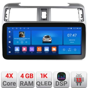 Navigáció Toyota 4runner 2009-2019 Edotec 4+64 12.3 hüvelykes Incell 1K android Wifi 5Ghz gps internet KIT-4runner