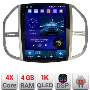 Navigáció Mercedes Vito 2016- tesla type rádió gps internet 4 magos carplay android auto 4+64 Incell kijelző készlet-tesla-068+EDT-E220-RK