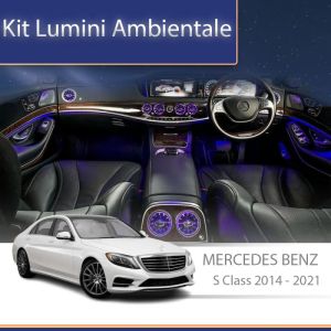 Lumini ambientale Mercedes S W222 masini cu lumini cu o culoare de fabrica set complet control din telefon sau sistemul original