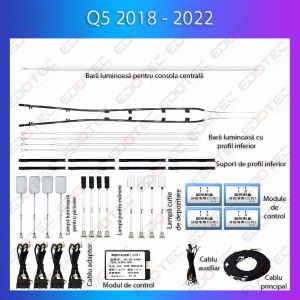 Audi Q5 2018-2025 hangulatvilágítás komplett telefonvezérlő szett vagy gyári rendszer