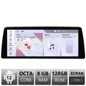 Navigatie BMW Seria 6 E63 2006-2012 cu ecran CIC Android ecran 12.3" 8+128 4G BT camere 360