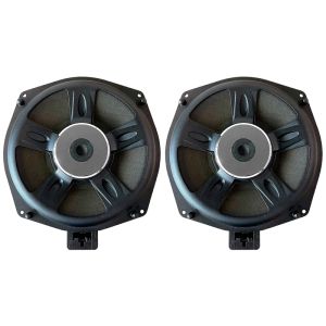 Set 2 subwoofere dedicate BMW cu 2 difuzoare 8” și cabluri plug & play ﻿75 W RMS/150 W MAX, Phoenix Gold 