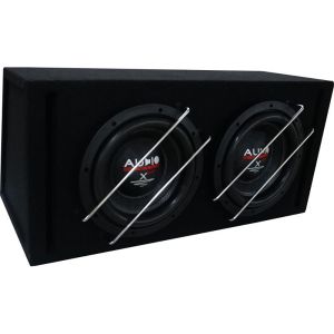 Subwoofer pasiv cu incinta, Audio System, 1200 W RMS, 2000 W MAX, difuzoare 2 x 10", SPL bass reflex