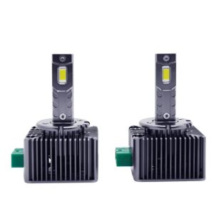 Set de 2 Becuri Faruri Conversie Hid-Led, Steelmate LED D3S Led, Plug & Play, 6000k, Miez Cupru, Radiator Aluminiu Silentios, Calitate Premium