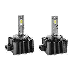 Set de 2 Becuri Faruri Conversie Hid-Led, Steelmate LED D1S Led, Plug & Play, 6000k, Miez Cupru, Radiator Aluminiu Silentios, Calitate Premium