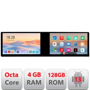 Navigáció Peugeot 308 2013-2018 Kit-308 Edotec 2 képernyő 8 magos 4+128 21.6 hüvelykes Incell android Wifi 5Ghz gps internet