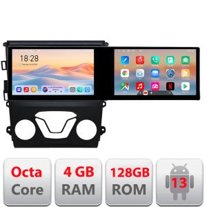 Navigatie Ford Mondeo 2013- Kit-377 Edotec 2 ecrane  8 core 4+128 21.6 inch Incell android Wifi 5Ghz gps internet