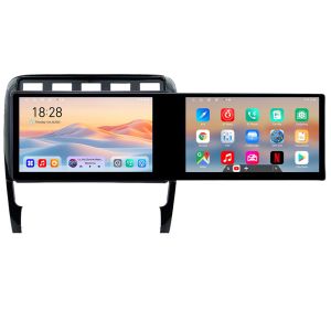 Navigáció Porsche Cayenne 2002-2011 Kit-443 Edotec 2 képernyő 8 magos 4+128 21.6 hüvelykes Incell android Wifi 5Ghz gps internet Q