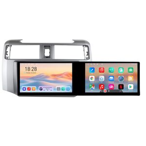 Navigáció Toyota 4runner 2009-2019 Edotec 2 képernyő 8 magos 4+128 21.6 hüvelykes Incell android Wifi 5Ghz gps internet KIT-4runner
