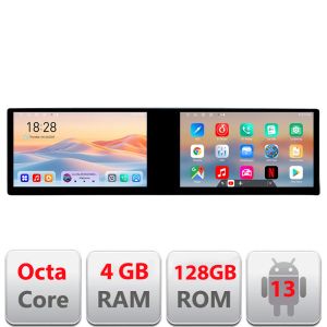 Navigáció Citroen C3 2018- Edotec 2 képernyő 8 magos 4+128 21.6 hüvelykes Incell android Wifi 5Ghz gps internet