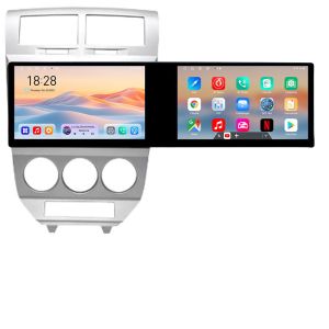 Navigáció Dodge Caliber 2006-2010 Kit-caliber-06 Edotec 2 képernyő 8 magos 4+128 21.6 hüvelykes Incell android Wifi 5Ghz gps internet 32