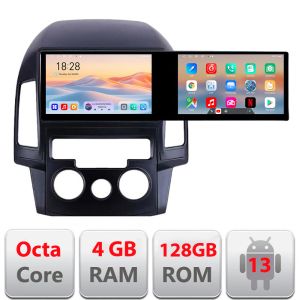 Navigatie Hyundai I30 2009-2012 clima manuala Kit-i30ac Edotec 2 ecrane  8 core 4+128 21.6 inch Incell android Wifi 5Ghz gps internet et GPS WIF