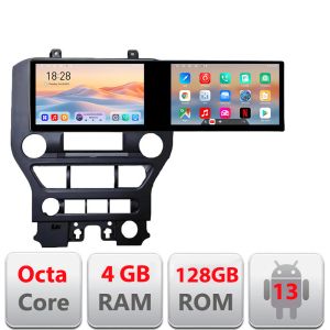 Navigatie Ford Mustang 2015-2020 Kit-MUSTANG Edotec 2 ecrane  8 core 4+128 21.6 inch Incell android Wifi 5Ghz gps internet