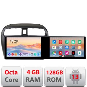Navigáció Mitsubishi Spacestar Edotec 2 képernyő 8 magos 4+128 21,6 hüvelykes Incell android Wifi 5 GHz-es GPS internet Kit-Spacestar