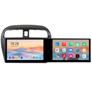Navigáció Mitsubishi Spacestar Edotec 2 képernyő 8 magos 4+128 21,6 hüvelykes Incell android Wifi 5 GHz-es GPS internet Kit-Spacestar