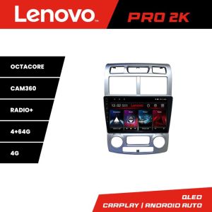 Navigáció Kia Sportage 2005-2007 Lenovo Kit-0023 8 magos QLED 2K 4+64 360 Android Waze USB Internet Navigáció Youtube Rádió