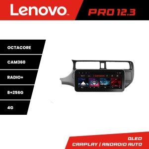 Navigáció Kia Rio 2012- K-204 Lenovo PRO 8+256 12,3 hüvelykes qled android 4G DSP gps internet 8Core v1