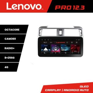 Navigáció Toyota 4runner 2009-2019 Lenovo PRO 8+256 12,3 hüvelykes qled android 4G DSP gps internet KIT-4runner